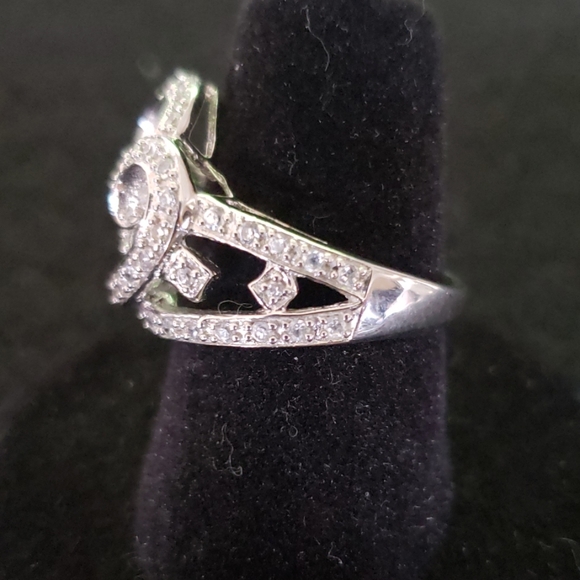 925 Sterling silver cubic zirconia ring - Picture 3 of 7